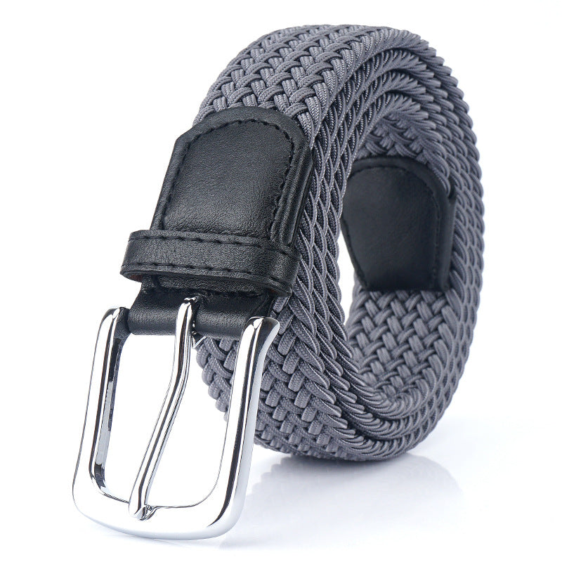 Women's & Men's Silk Stretch Woven Elastic Waistband Canvas Belts