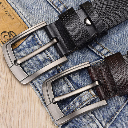 Men's Gold World Leather Vintage Cowhide Mesh Belts