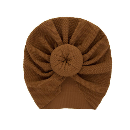 Solid Color Bun Hat Born Ball Kids' Headwear