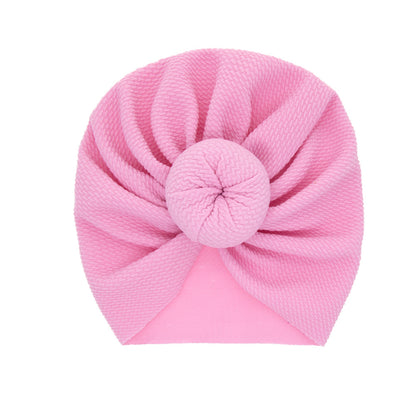 Solid Color Bun Hat Born Ball Kids' Headwear