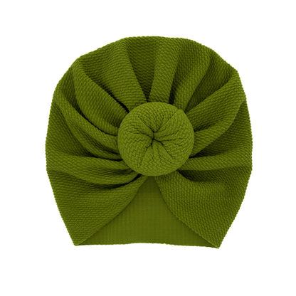 Solid Color Bun Hat Born Ball Kids' Headwear