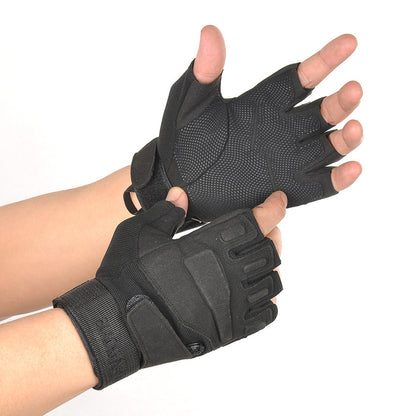 Men's Special Forces Outdoor Open Finger Fitness Gloves