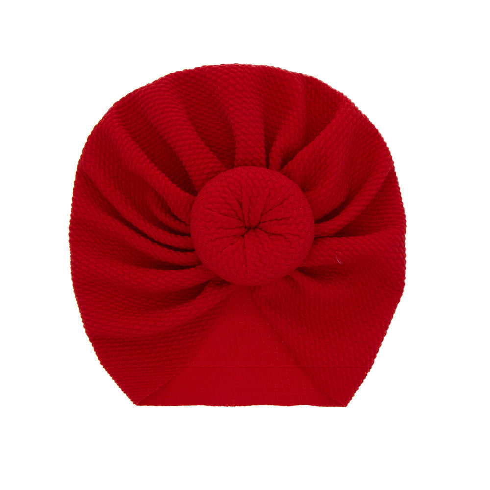 Solid Color Bun Hat Born Ball Kids' Headwear