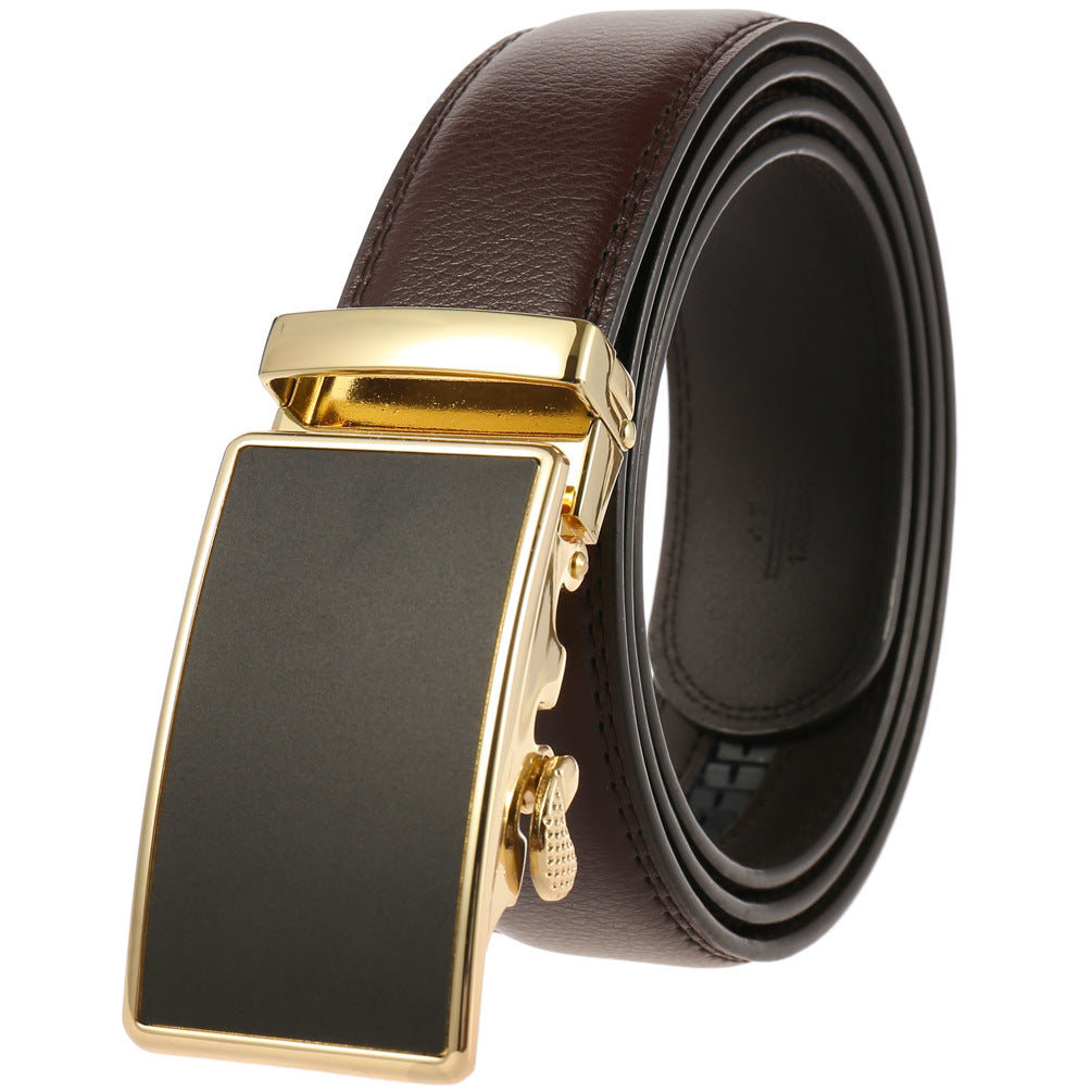 Men's Durable Versatile Automatic Buckle Cowhide Belts