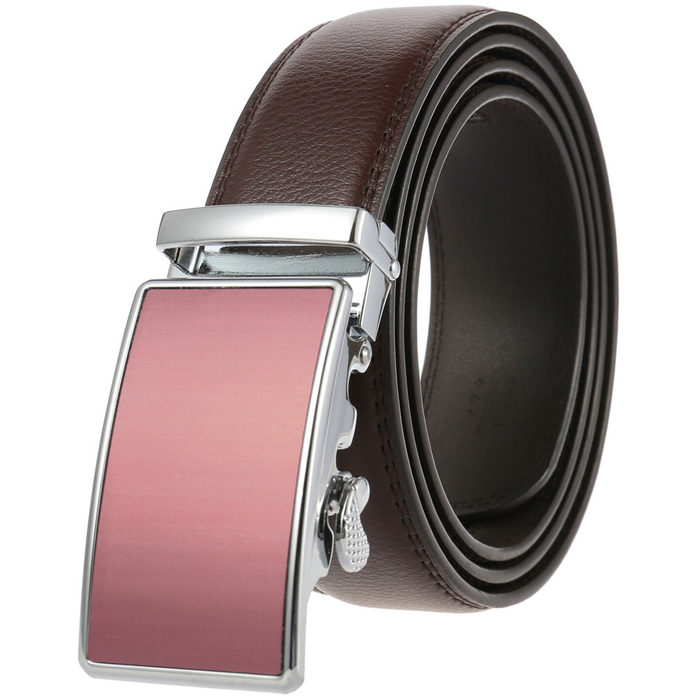 Men's Durable Versatile Automatic Buckle Cowhide Belts