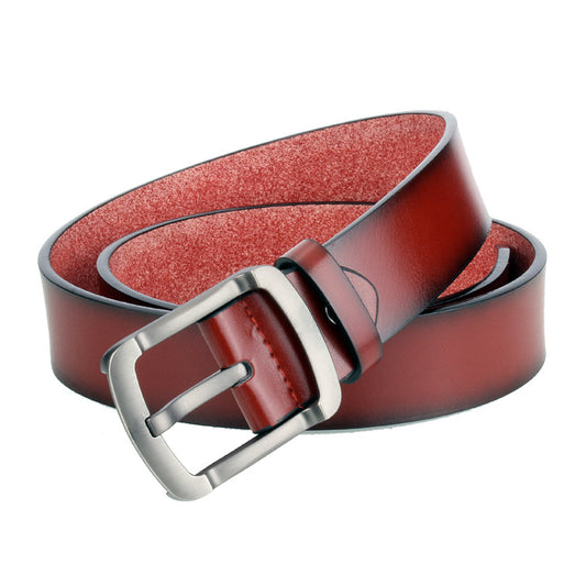 Men's Retro Buckle Pin Antique Leather Belts