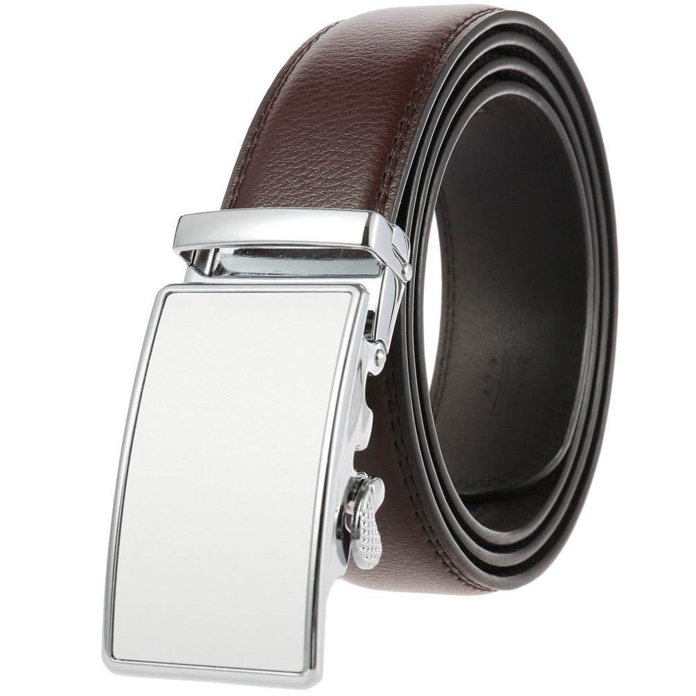 Men's Durable Versatile Automatic Buckle Cowhide Belts