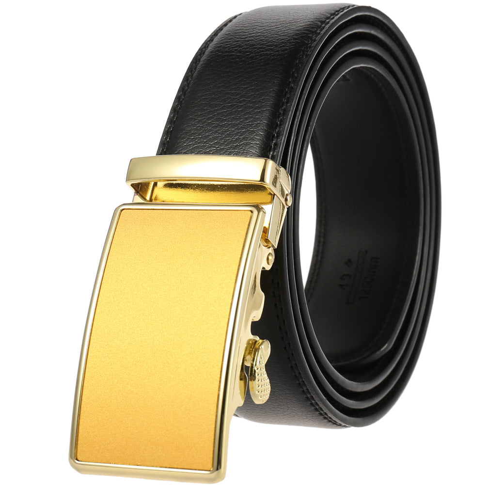 Men's Durable Versatile Automatic Buckle Cowhide Belts