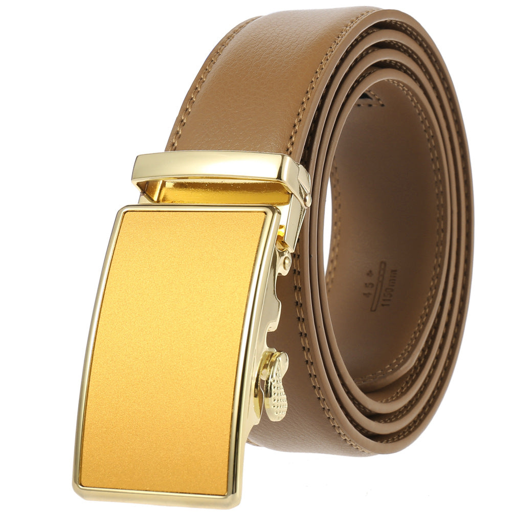 Men's Durable Versatile Automatic Buckle Cowhide Belts