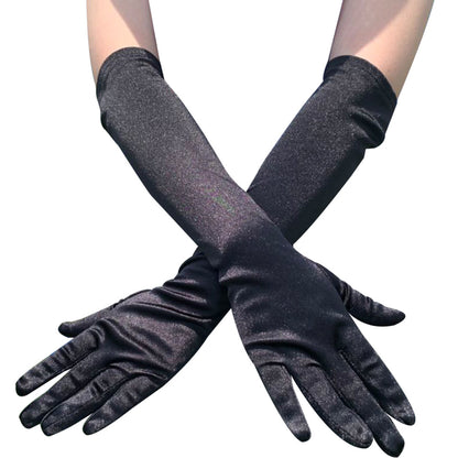 Women's Retro Dance Nylon Satin Sun Protection Performance Gloves