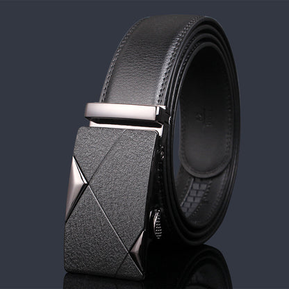 Men's Leather Buckle Pure Cowhide Business Boys Belts