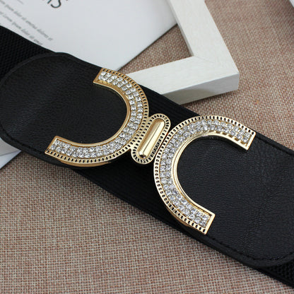 Women's Waist Seal Sweet Double Buckle Dress Belts