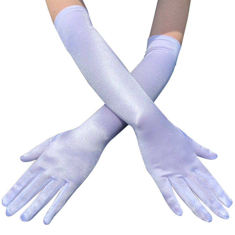 Women's Retro Dance Nylon Satin Sun Protection Performance Gloves