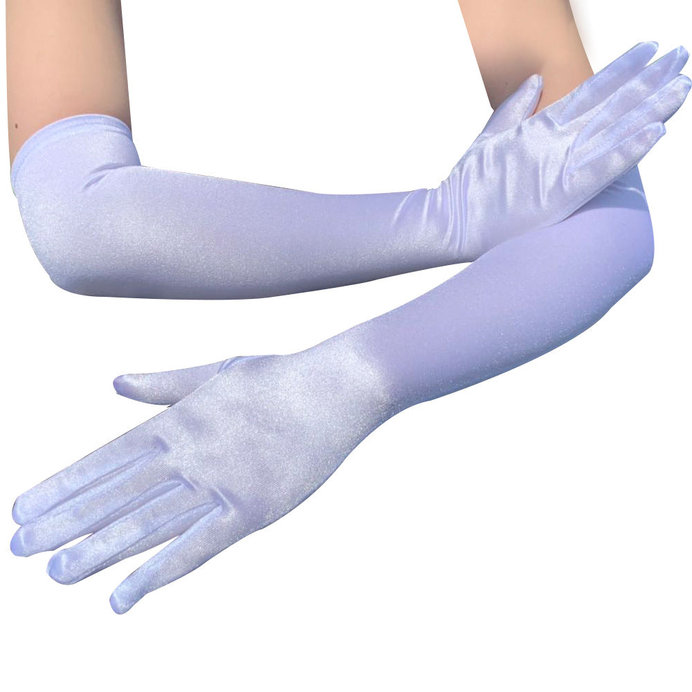 Women's Retro Dance Nylon Satin Sun Protection Performance Gloves