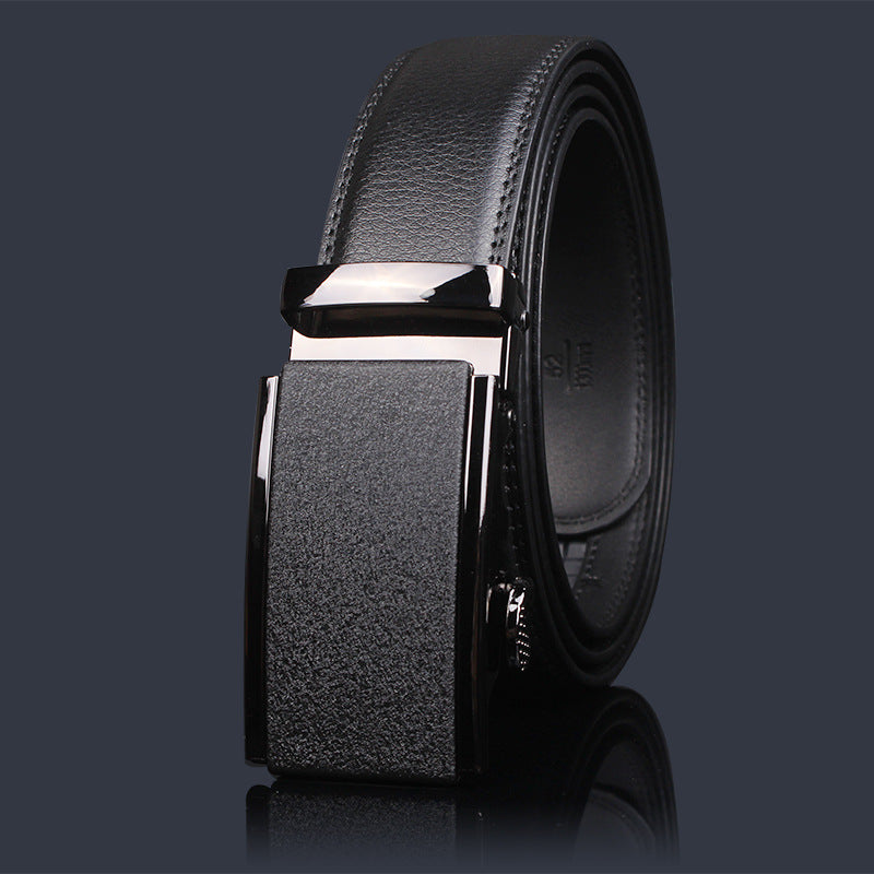 Men's Leather Buckle Pure Cowhide Business Boys Belts