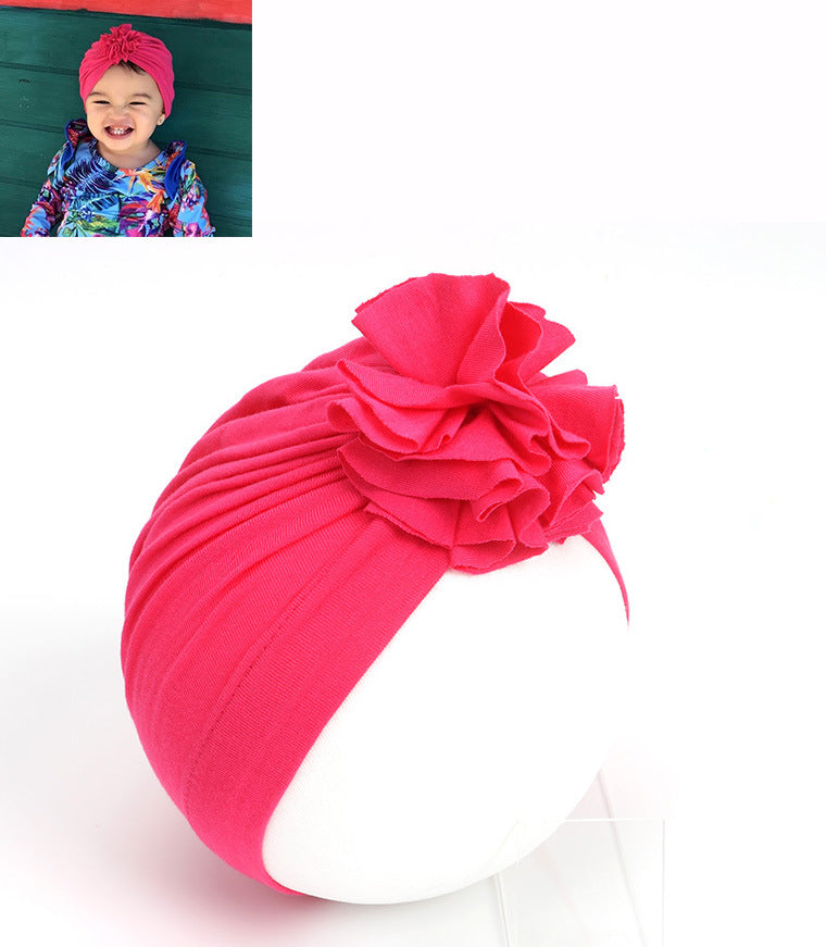 Children's Pleated Flower Hat Born Indian Cotton Kids' Headwear