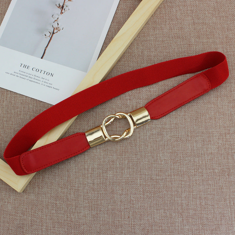 Women's Dress Decoration Red Black White Small Belts