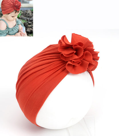 Children's Pleated Flower Hat Born Indian Cotton Kids' Headwear