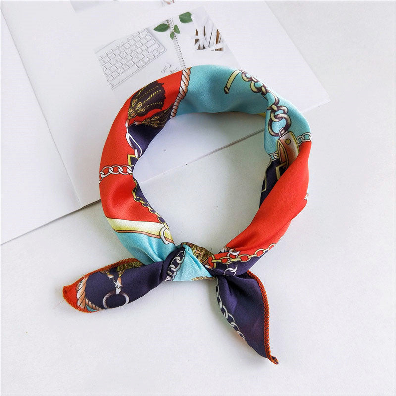 Women's Small Silk Square Towel Autumn Summer Professional Variety Scarfs