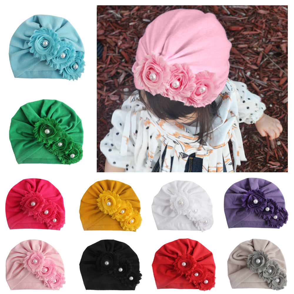 Toddler Supplies Solid Color Sunflower Sleeve Kids' Headwear