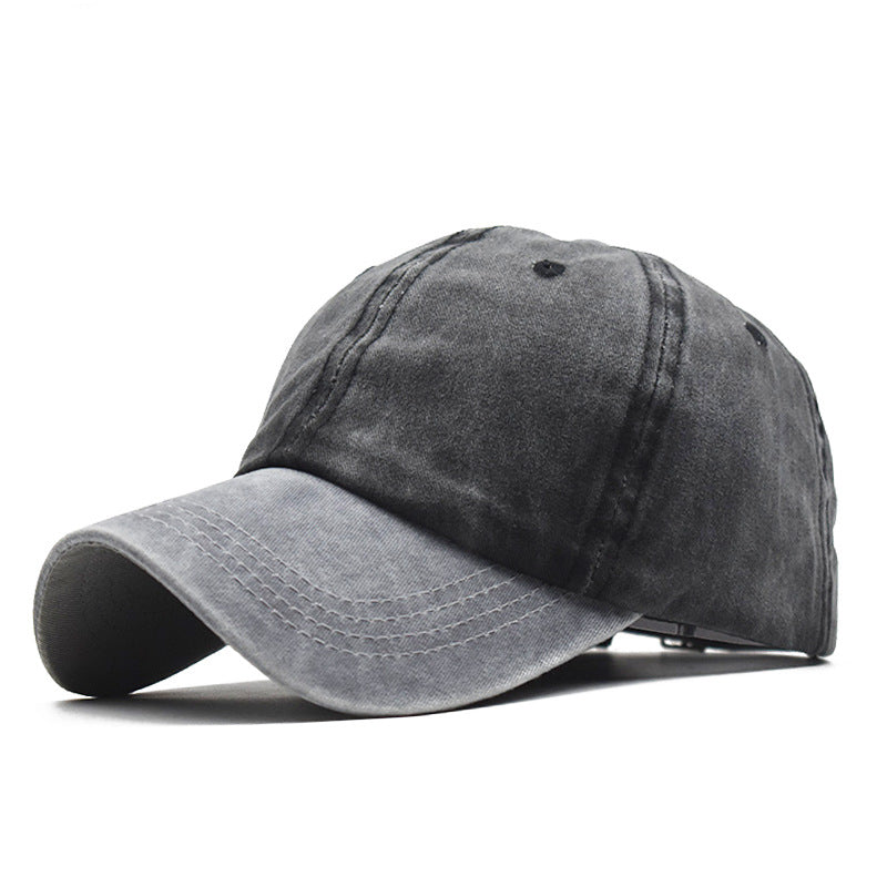 Men's Washed Pure Cotton Solid Color Light Hats & Caps