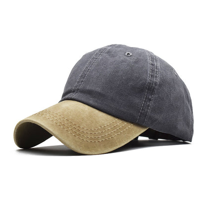 Men's Washed Pure Cotton Solid Color Light Hats & Caps