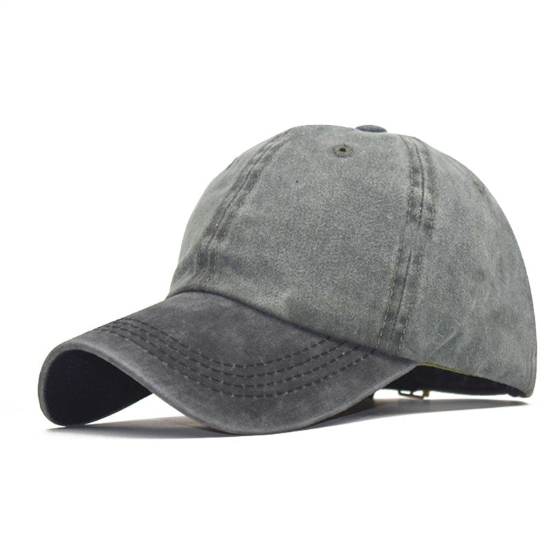 Men's Washed Pure Cotton Solid Color Light Hats & Caps