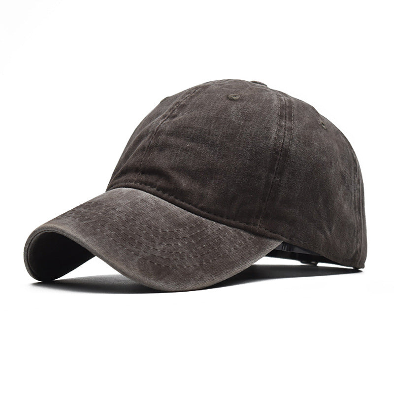 Men's Washed Pure Cotton Solid Color Light Hats & Caps