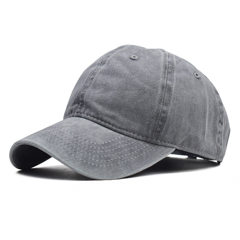 Men's Washed Pure Cotton Solid Color Light Hats & Caps