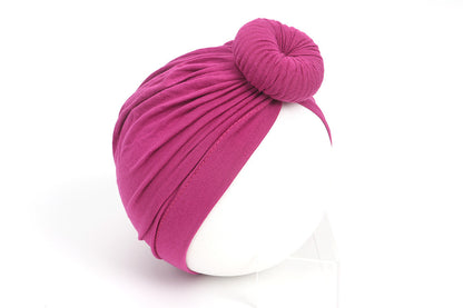 Children's Hat Pure Cotton Infant Knotted Sleeve Kids' Headwear