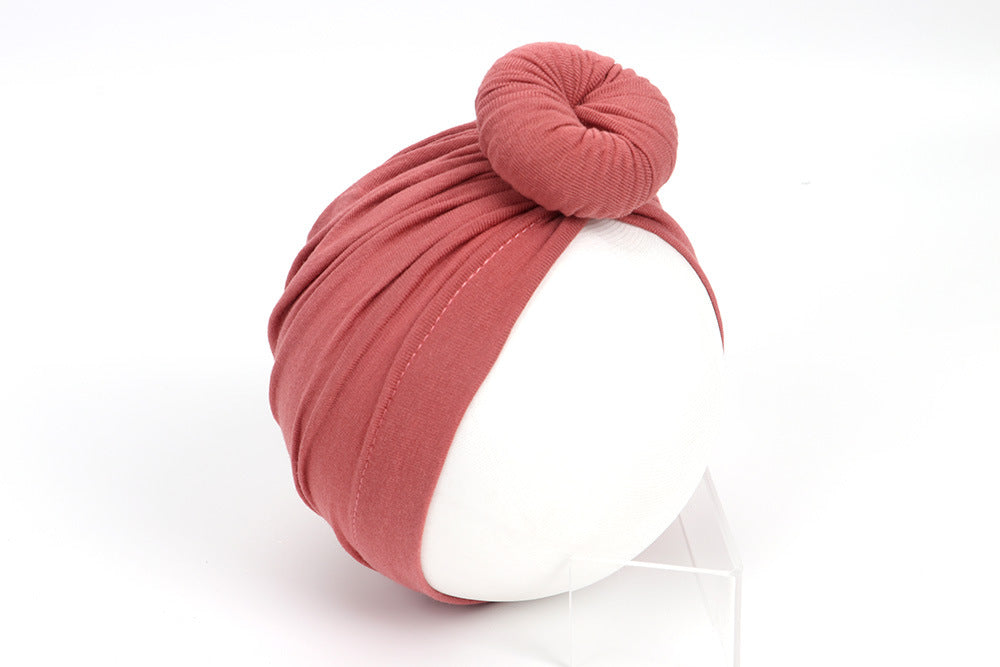 Children's Hat Pure Cotton Infant Knotted Sleeve Kids' Headwear