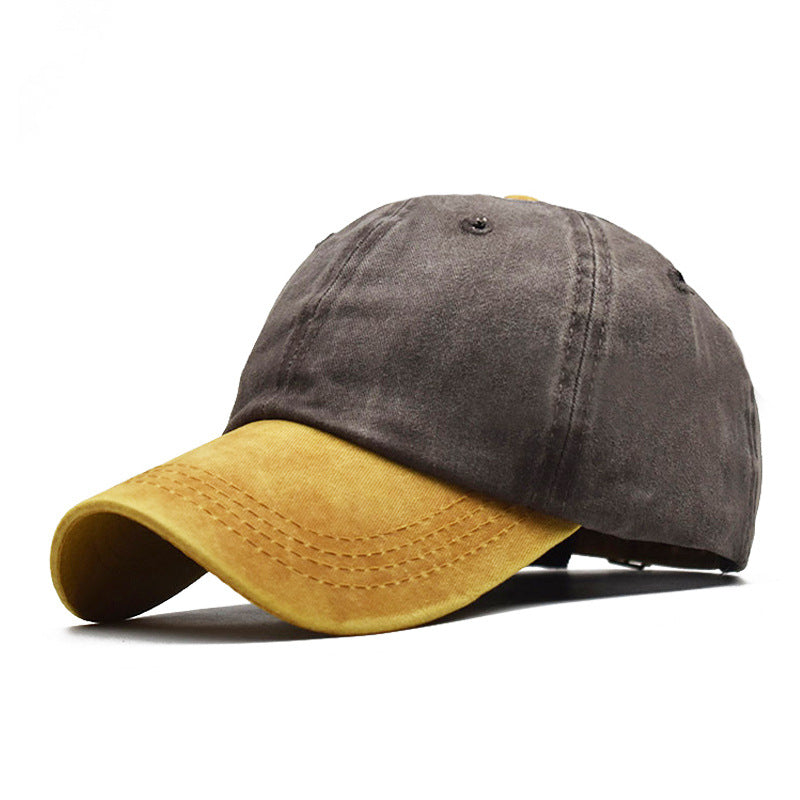 Men's Washed Pure Cotton Solid Color Light Hats & Caps