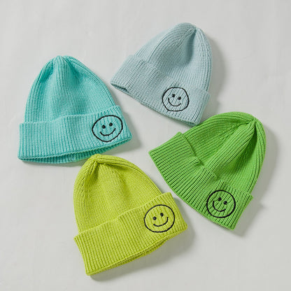 Children's Knitted Hat Korean Cute Embroidered Boys Kids' Headwear