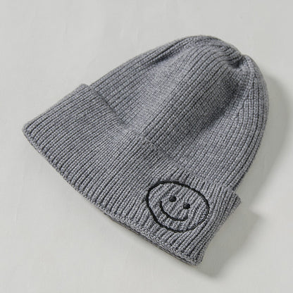 Children's Knitted Hat Korean Cute Embroidered Boys Kids' Headwear