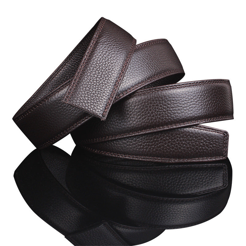 Men's First Layer Cow Leather Automatic Headless Belts