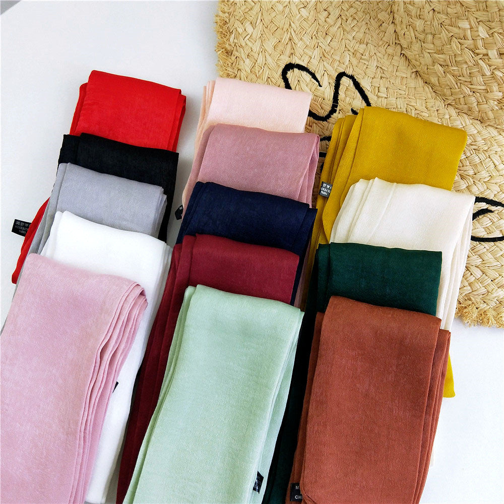 Women's Mid-length Autumn Summer Wrist Ribbon Long Scarfs