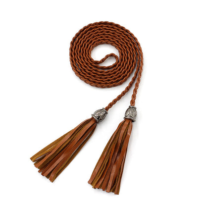 Women's Accessories Tassels Waist Chain Fine Woven Belts