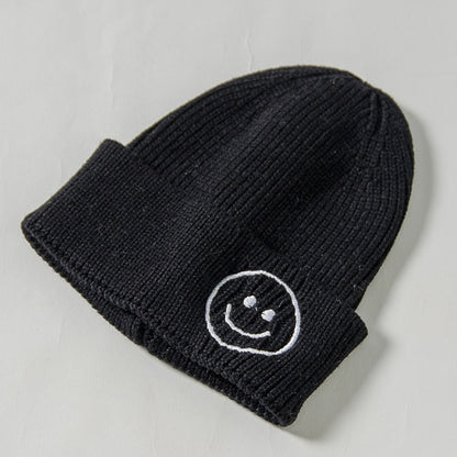 Children's Knitted Hat Korean Cute Embroidered Boys Kids' Headwear