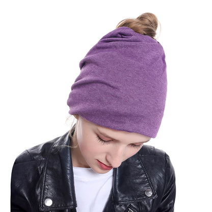 Women's Loose Street Style Sports Knitting Cloth Casual Multifunctional Hats & Caps