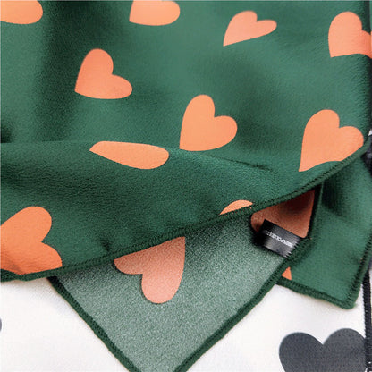 Small Square Towel Silk Printed Korean Scarfs