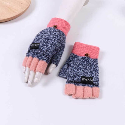 Finger Warm Thickened Winter Flip Leak Exposed Gloves