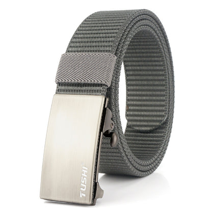 Men's Outdoor Waist Canvas Automatic Buckle Youth Belts