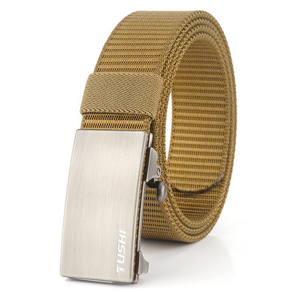 Men's Outdoor Waist Canvas Automatic Buckle Youth Belts