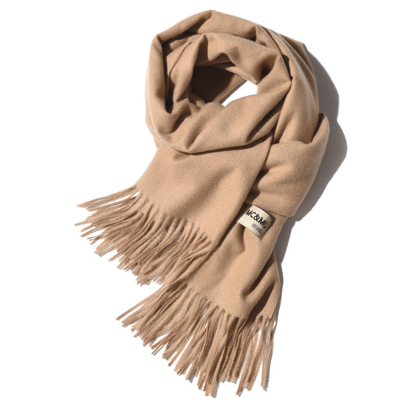 Women's & Men's Trendy Pure Color Thickened Warm Air Scarfs