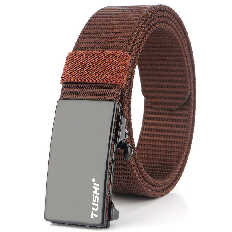 Men's Outdoor Waist Canvas Automatic Buckle Youth Belts