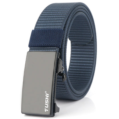 Men's Outdoor Waist Canvas Automatic Buckle Youth Belts