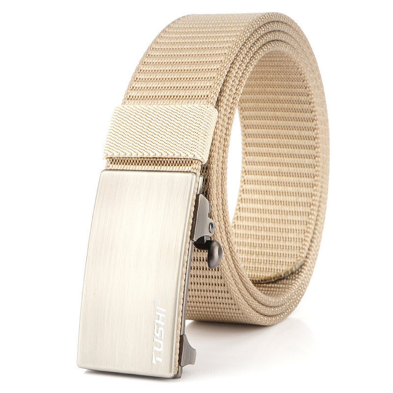 Men's Outdoor Waist Canvas Automatic Buckle Youth Belts