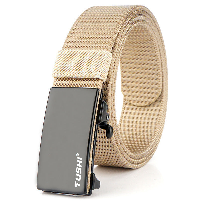 Men's Outdoor Waist Canvas Automatic Buckle Youth Belts