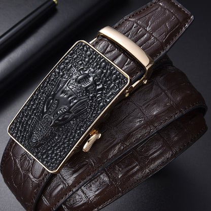 Men's Automatic Buckle Crocodile Business Pattern For Belts