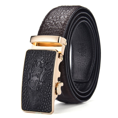 Men's Automatic Buckle Crocodile Business Pattern For Belts